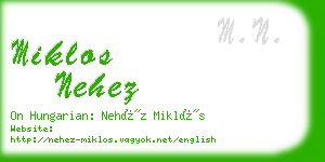 miklos nehez business card